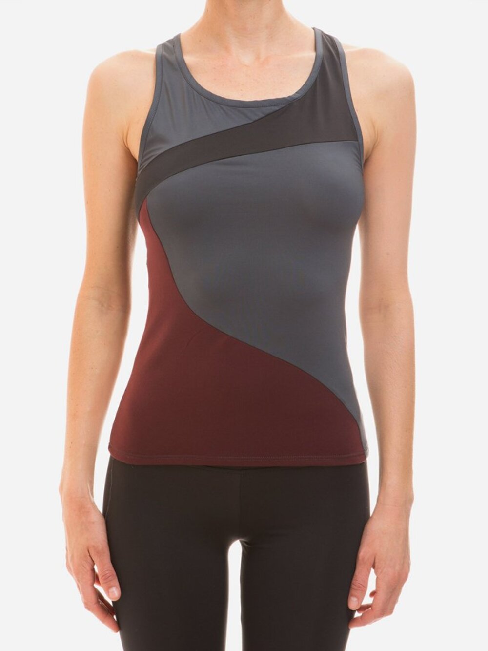 NWT Solow Women's Wavebreak Tank Black/Wine/Carbon Size S